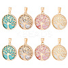 8Pcs 4 Styles Natural & Synthetic Mixed Gemstone Pendants G-PH0002-39G-1