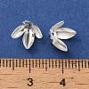 Rack Plating Brass Flower Bead Caps KK-K381-06A-S-3
