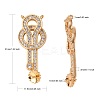 Brass Micro Pave Clear Cubic Zirconia Screw Eye Peg Bails Links Connectors KK-T062-89G-NF-2
