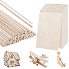 180Pcs 2 Styles Wooden Craft Sticks AJEW-GA0008-63-1
