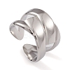 Non-Tarnish 304 Stainless Steel Cuff Rings RJEW-G285-64P-1