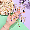 16Pcs Alloy Enamel Keychains KEYC-YW00217-5