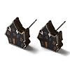Wood Stud Earrings EJEW-Z054-02B-1