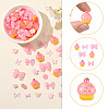 180Pcs Opaque & Transparent Resin Cabochons RESI-SP0001-30-3