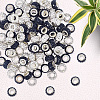 100Pcs 2 Colors Polymer Clay Rhinestone European Beads CPDL-SP0001-02-7