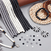 12Strand 3 Color Flat Round Handmade Polymer Clay Beads CLAY-PH0001-70-2