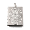 316 Stainless Steel Locket Pendants STAS-C123-03A-P-1