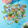 4 Bags 4 Styles Plant PET Adhesive Waterproof Stickers DIY-TA0009-84-5