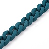 Handmade Rubberized Style Acrylic Curb Chains AJEW-JB00855-02-1