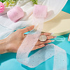 2Rolls Polyester Hot-fix Rhinestone Raw Edges Ribbon OCOR-TA0003-95E-6