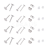 200Pcs 304 Stainless Steel Stud Earring Settings STAS-YW0001-18-2