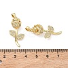 Brass Micro Pave Clear Cubic Zirconia Pendants KK-F930-12G-3