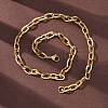 304 Stainless Steel Textured Cable Chain Necklaces NJEW-Q013-01G-1