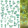 4PCS 2 Styles PVC Stickers Dazzling Color Window Stickers 3D Laser Mushroom Electrostatic Glass Window Stickers JX827A-1