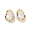 304 Stainless Steel with ABS Plastic Pearl Pendants STAS-G371-01G-05-1