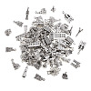 100Pcs 20 Styles Tibetan Style Zinc Alloy Pendants FIND-TA0003-90-3
