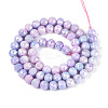 Anti-Tarnish Electroplate Glass Beads Strands GLAA-N010-6mm-07-3