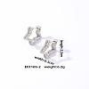 French Romantic Brass Hollow Star Hoop Earrings with Luxurious Fashionable Style OY0196-1