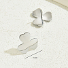 Fashionable 201 Stainless Steel Clover Stud Earrings OT0775-5