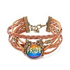 Rainbow Pride Bracelet LS-BJEW-F426-01G-1