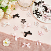 30Pcs 3 Colors Star Iron Enamel Snap Hair Clips OHAR-SP0001-03-3