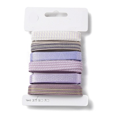 18 Yards 6 Styles Polyester Ribbon SRIB-Q022-B02-1