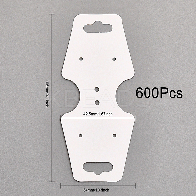 600Pcs Folding Blank Paper Jewelry Display Cards CDIS-CA0001-15-1