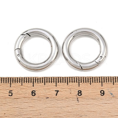 Tarnish Resistant Ring 304 Stainless Steel Spring Gate Rings LS-STAS-E073-06-1