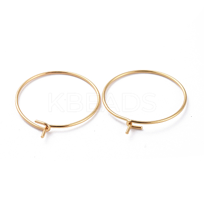 316 Surgical Stainless Steel Hoop Earring Findings A-STAS-J025-01B-G-1