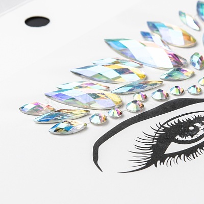Acrylic Face Gems Stickers MRMJ-F014-01-1