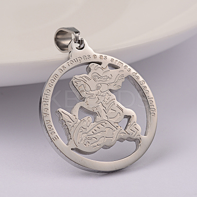 Non-Tarnish 304 Stainless Steel Pendants X-STAS-M245-10P-1