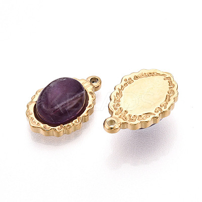 Natural Amethyst Pendants STAS-T064-61D-1