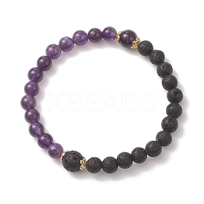 Natural Mixed Gemstone Beads Stretch Bracelet for Women BJEW-JB13194-1