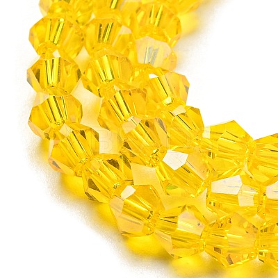 Transparent Electroplate Glass Beads Strands LS-EGLA-A039-T4mm-A22-1
