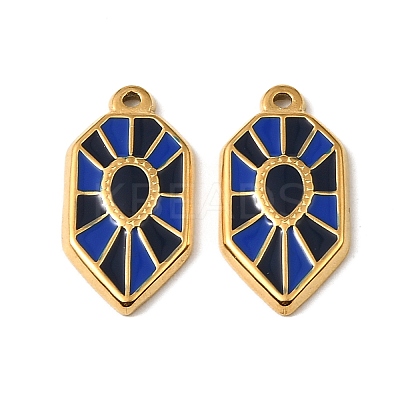 304 Stainless Steel Enamel Pendants STAS-I371-20G-03-1