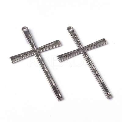 Tibetan Style Alloy Cross Large Pendants EAAA0100Y-NF-1