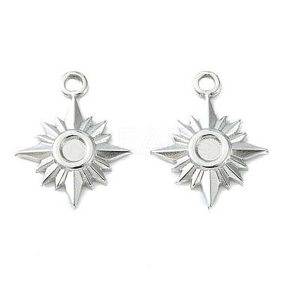 Non-Tarnish 304 Stainless Steel Pendant Cabochon Settings STAS-L269-071P-1