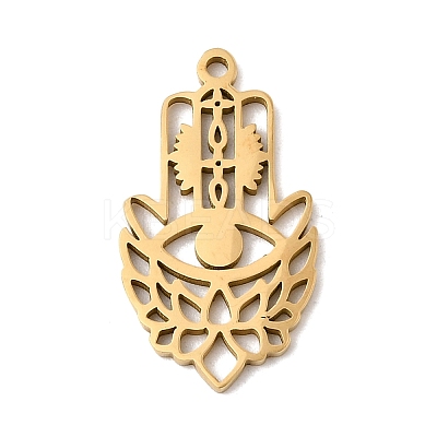 Hollow 304 Stainless Steel Pendants STAS-H247-03G-1