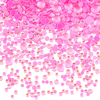 3 Sets Glass Half Round Cabochons GLAA-SC0002-63D-1