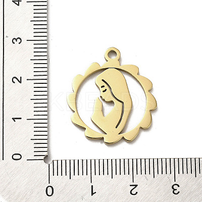 304 Stainless Steel Pendants STAS-B054-08G-1