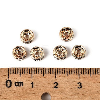 Brass Rhinestone Spacer Beads RB-A014-Z6mm-01LG-NF-1
