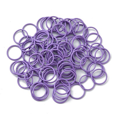 100Pcs Baking Paint Zinc Alloy Open Jump Rings FIND-WH0032-85B-11-1