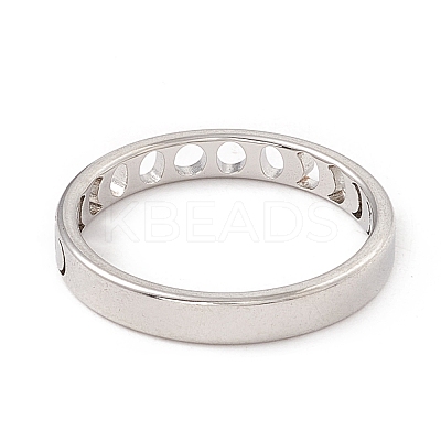 Non-Tarnish 201 Stainless Steel Moon Phase Finger Ring for Women LS-RJEW-A006-03P-1