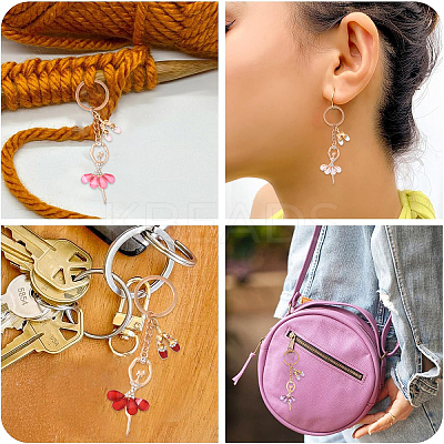 Alloy Crystal Rhinestone & Resin Ballet Dancer Girl Keychain KEYC-YW00228-01-1