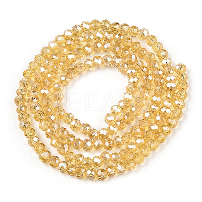 Electroplate Glass Beads Strands EGLA-A034-T8mm-A01-1