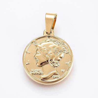 304 Stainless Steel Pendants X-STAS-H458-10G-1