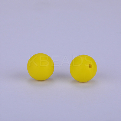 Round Silicone Focal Beads SI-JX0046A-134-1
