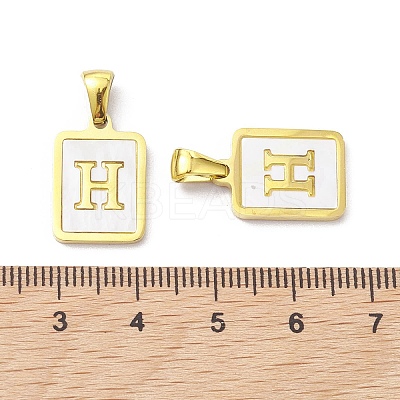 Ion Plating(IP) 304 Stainless Steel Pave Shell Pendants STAS-G327-01G-H-1