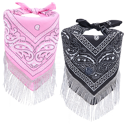 2Pcs 2 Colors Versatile Outdoor Cycling Bandana for Women OHAR-CY0001-21B-1