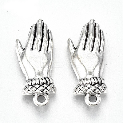 Tibetan Style Alloy Pendants TIBE-S323-037AS-RS-1